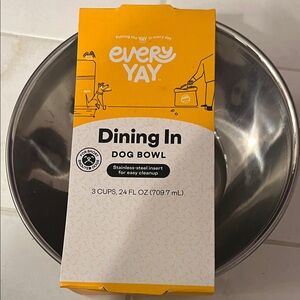 Stainless Steel Dog Bowl - Silver